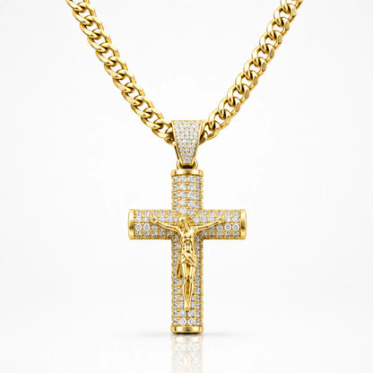 14K Gold Crucifix Chain